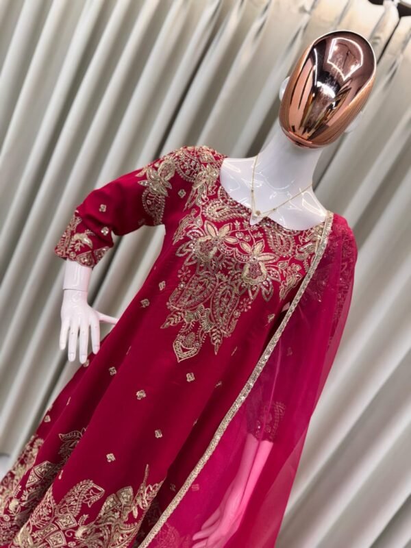 Designer Wear Trending Bloom Vichitra Fabric Top & Pant with Dupatta – Elegant Sequin Embroidered Work - Image 5